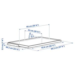 Второе фото. Выдвижная полка - IKEA KOMPLEMENT, 100x58 см, бежевый КОМПЛИМЕНТ ИКЕА