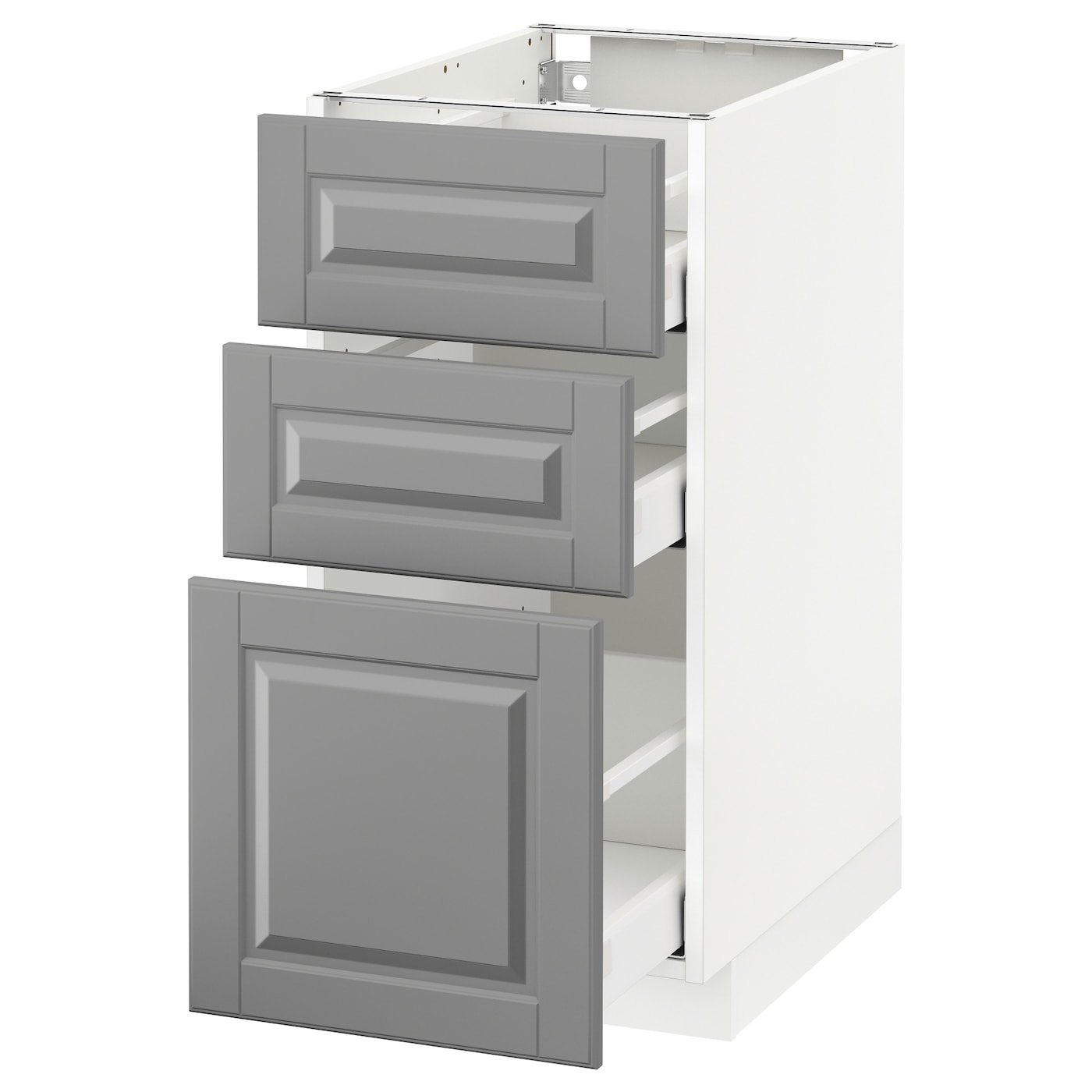 Напольный шкаф - METOD / MAXIMERA IKEA/ МЕТОД/ МАКСИМЕРА ИКЕА,  88х40 см, белый/серый