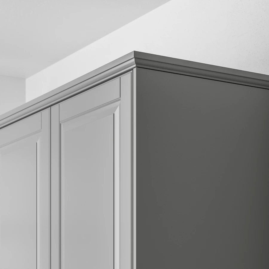 Профильная декоративная планка - BODBYN IKEA/ БУДБИН ИКЕА, 221х6 см, серый (изображение №4)