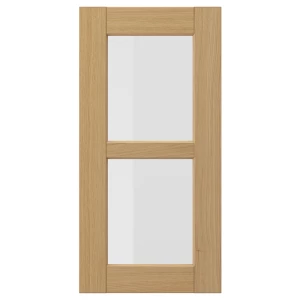 Стеклянная дверца - FORSBACKA IKEA/ ФОРСБАКА ИКЕА, 30х60 см, под беленый дуб