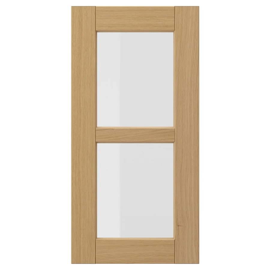 Стеклянная дверца - FORSBACKA IKEA/ ФОРСБАКА ИКЕА,  30х60 см, под беленый дуб (изображение №1)