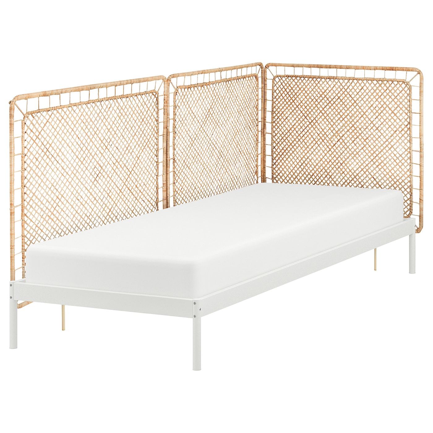 Каркас кровати с 3 изголовьями - IKEA VEVELSTAD, 200х90 см, белый, ВЕВЕЛСТАД ИКЕА
