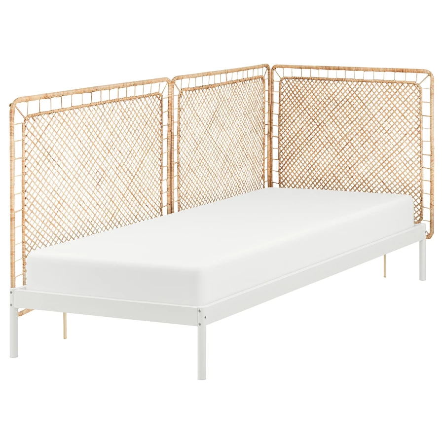 Каркас кровати с 3 изголовьями - IKEA VEVELSTAD, 200х90 см, белый, ВЕВЕЛСТАД ИКЕА (изображение №1)