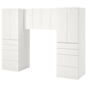 Детская гардеробная комбинация - IKEA PLATSA SMÅSTAD/SMASTAD, 181x57x240см, белый, ПЛАТСА СМОСТАД ИКЕА