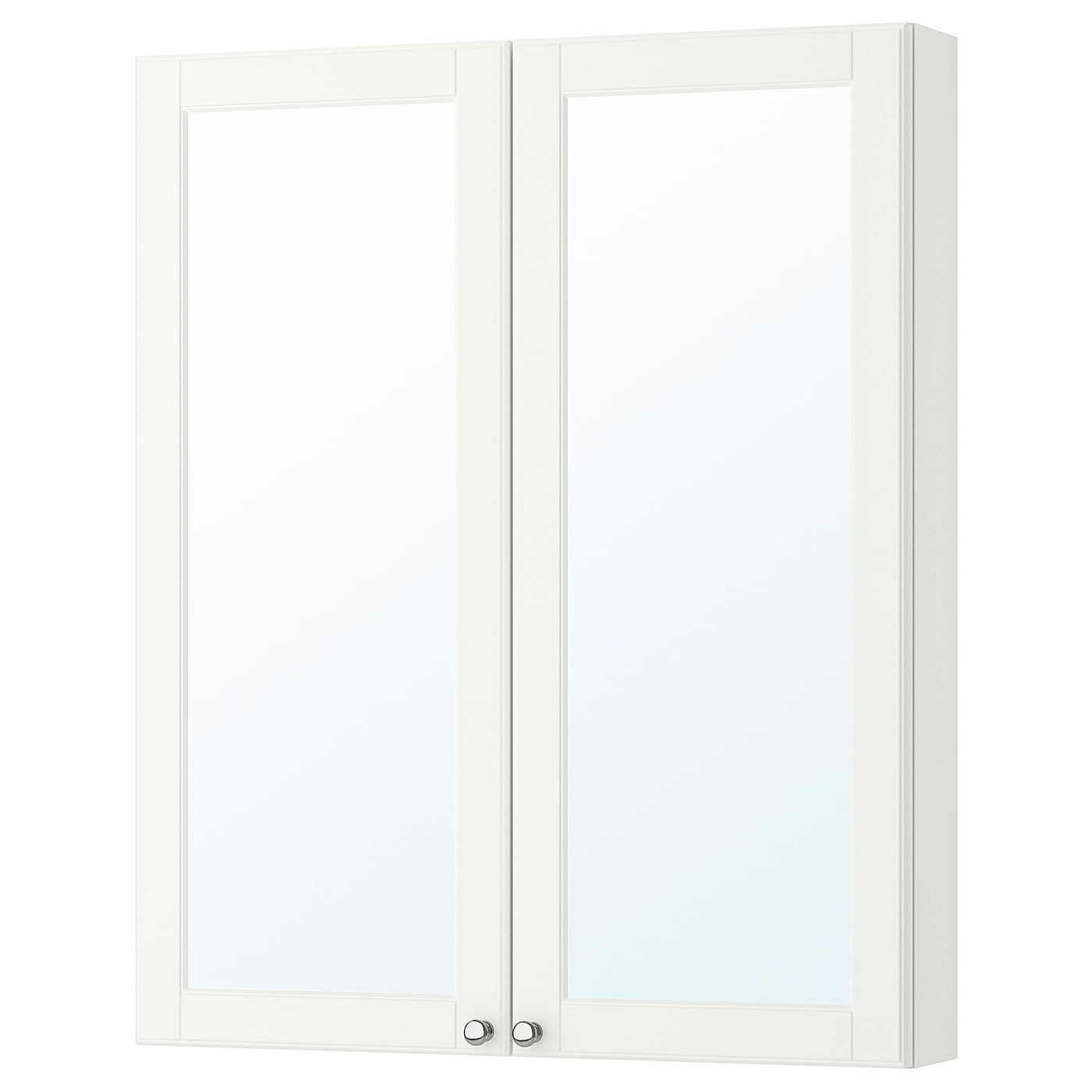 Зеркальный шкаф с 2 дверцами - IKEA GODMORGON/ГОДМОРГОН ИКЕА, 80x14x96 см, белый