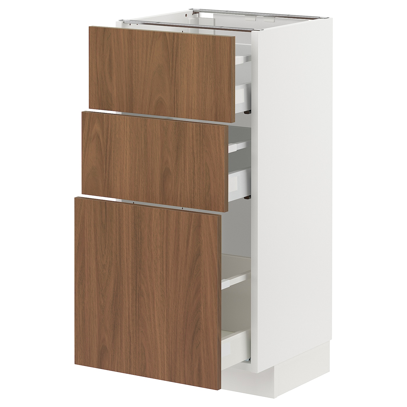 Напольный шкаф - METOD / MAXIMERA IKEA/ МЕТОД/ МАКСИМЕРА ИКЕА,  40х37 см, белый/коричневый