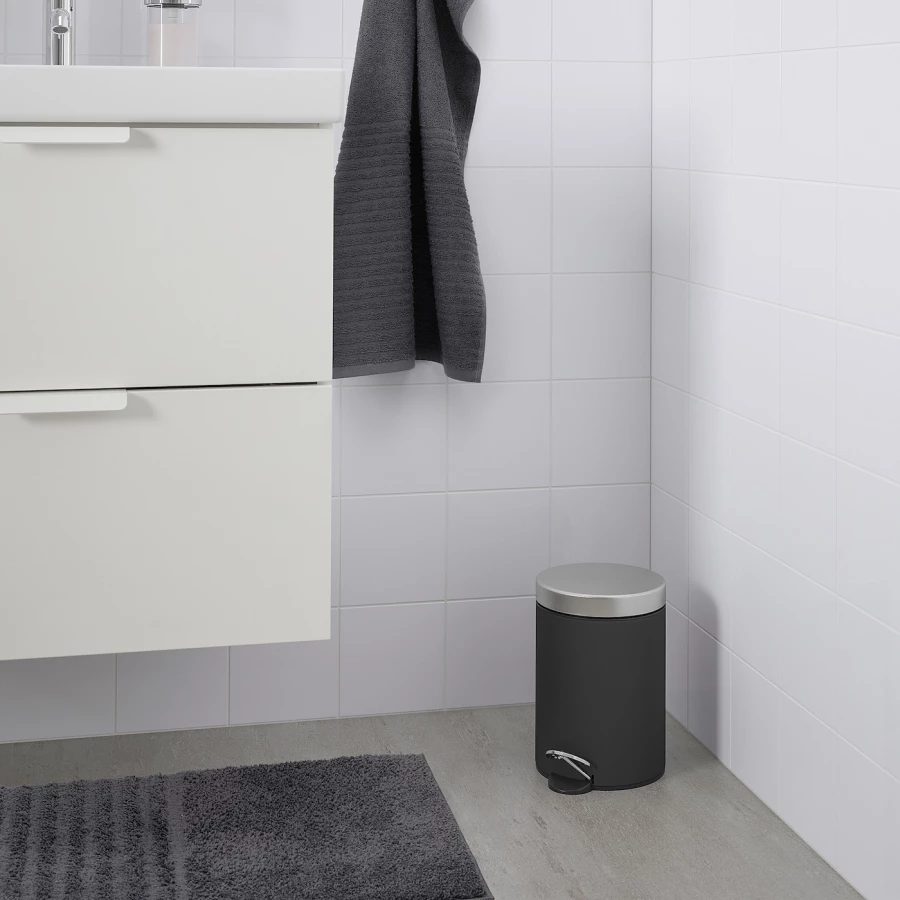 Корзина для мусора - IKEA EKOLN, 3л, черный, ЭКОЛН ИКЕА (изображение №2)