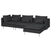 3-местный диван и шезлонг - IKEA SÖDERHAMN/SODERHAMN, 99x291см, черный, СЕДЕРХАМН ИКЕА