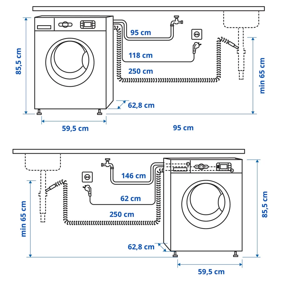 Стиральная машина - UDDARP IKEA/  УДДАРП ИКЕА, белый (изображение №8)