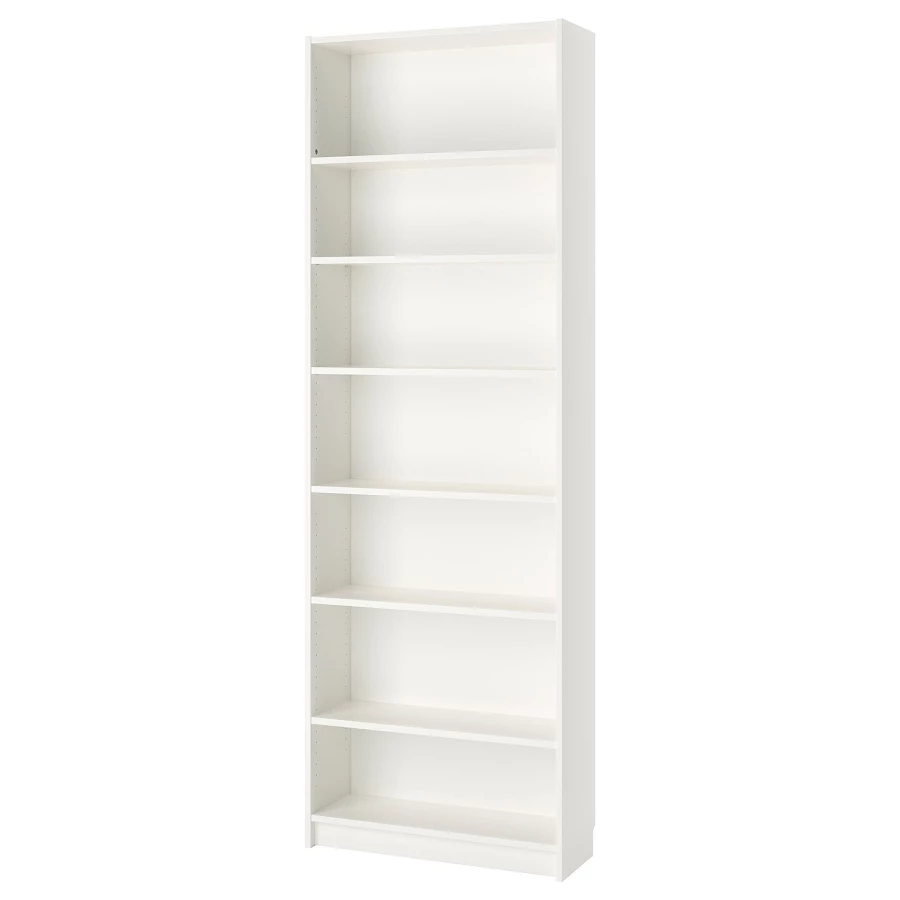Открытый книжный шкаф - BILLY IKEA/БИЛЛИ ИКЕА, 28х80х237 см, белый (изображение №1)