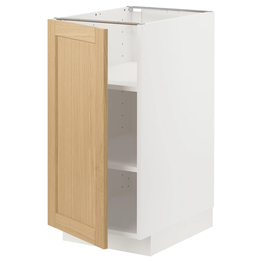 Напольный шкаф - METOD IKEA/ МЕТОД ИКЕА,  40х60 см, белый/под беленый дуб (изображение №1)