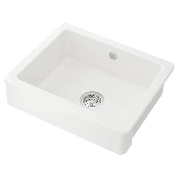 Раковина - IKEA HAVSEN/LILLVIKEN, 62х48 см, белый, ХАВСЕН/ЛИЛЛЬВИКЕН ИКЕА