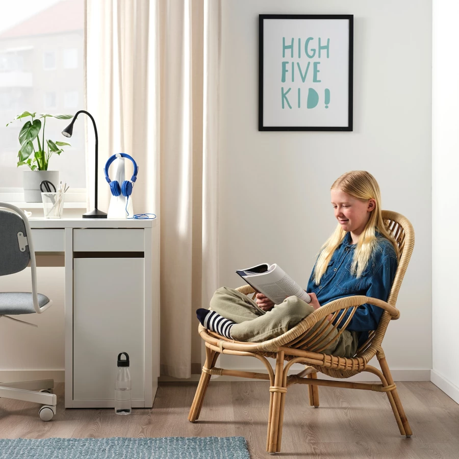 Кресло с подушкой - IKEA BROBOCK/BJÖRKTRAST/BJORKTRAST/БРОБОК/БЬЁРКТРАСТ ИКЕА, 78х73х69 см, бежевый (изображение №6)