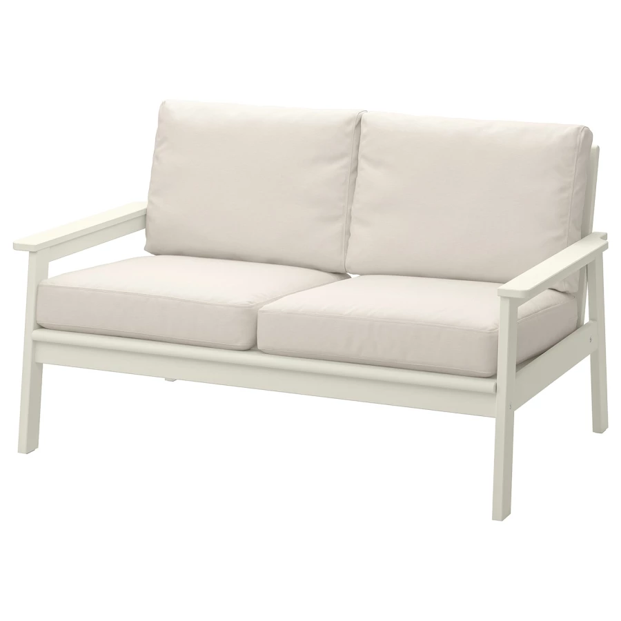 2-местный диван - IKEA BONDHOLMEN/БОНДХОЛЬМЕН ИКЕА, 88х81х139 см, белый (изображение №2)