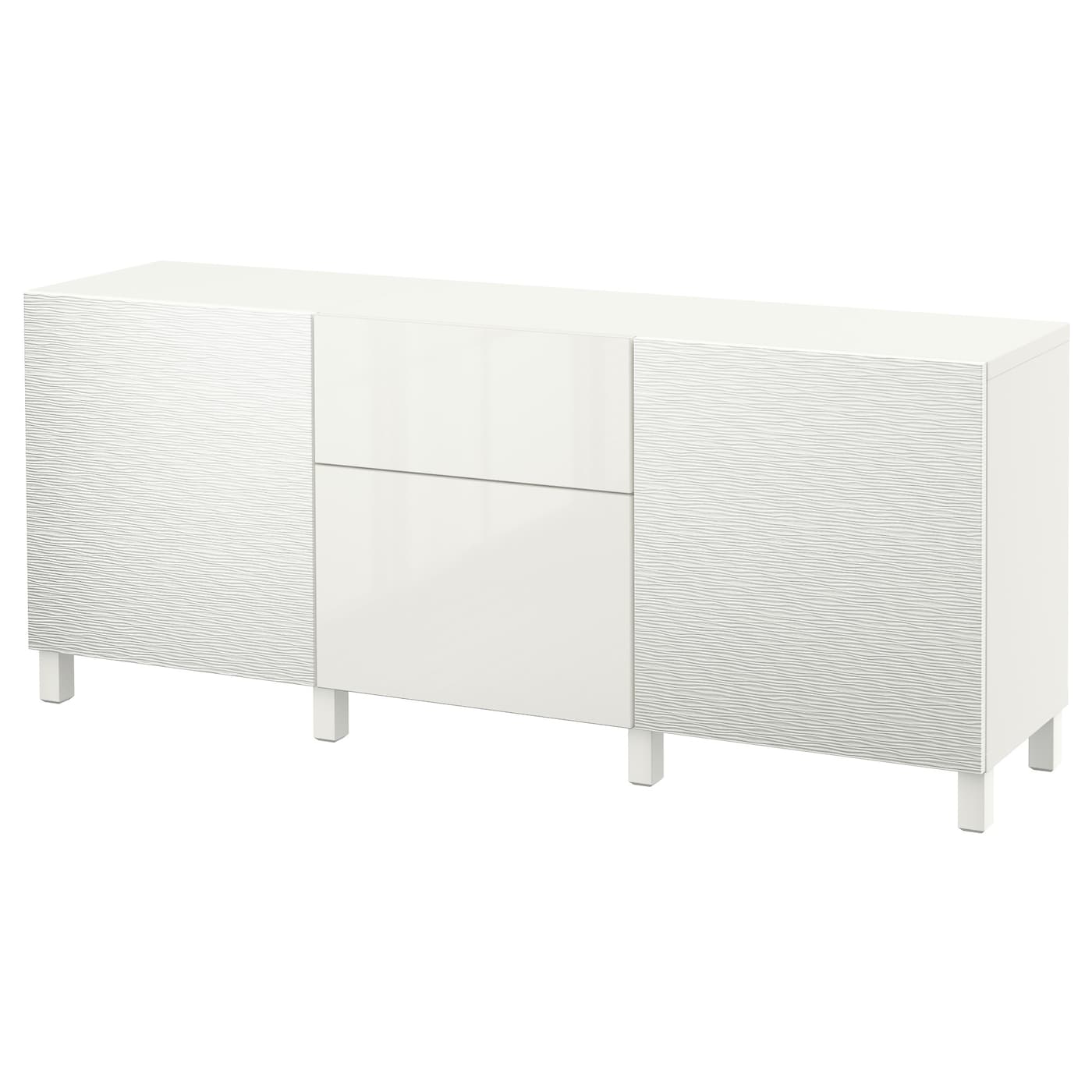 Комбинация для хранения - BESTÅ/ BESTА IKEA/ БЕСТА/БЕСТО ИКЕА, 180х74 см, белый