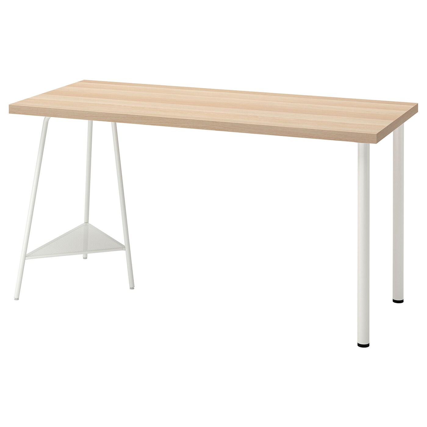 Письменный стол - IKEA LAGKAPTEN/TILLSLAG, 140х60 см, под беленый дуб/белый, ЛАГКАПТЕН/ТИЛЛЬСЛАГ ИКЕА