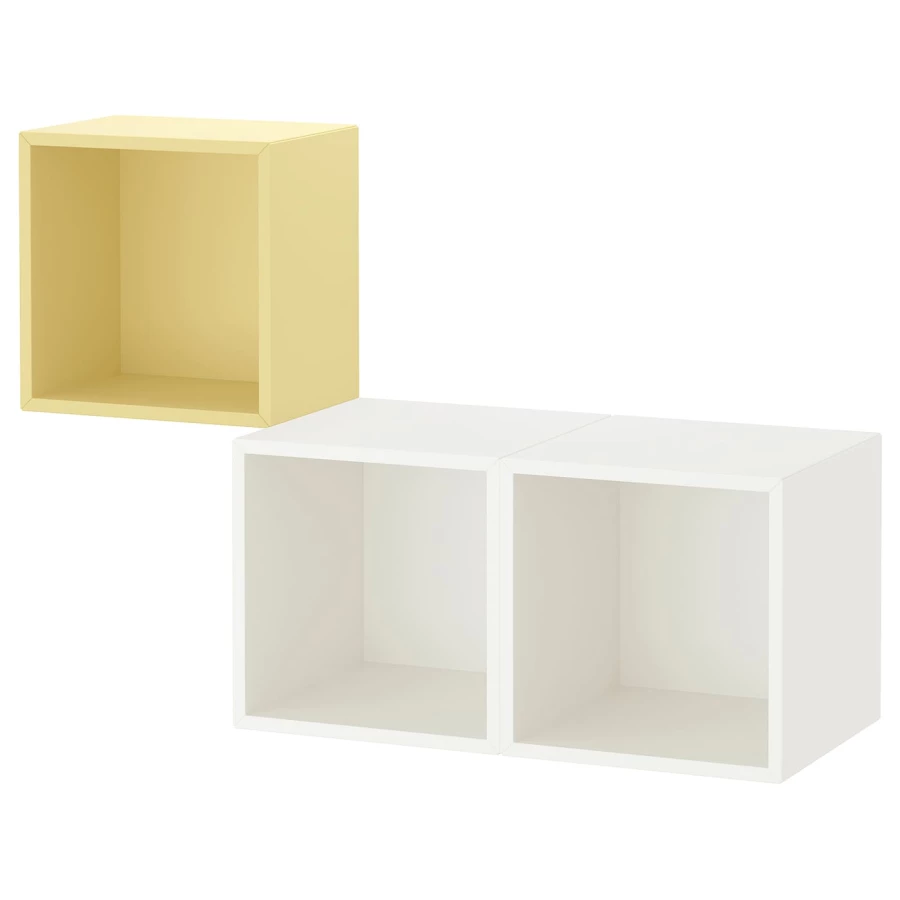 Комбинация для хранения - EKET IKEA/ ЭКЕТ ИКЕА,  105х70 см,   желтый/белый (изображение №1)