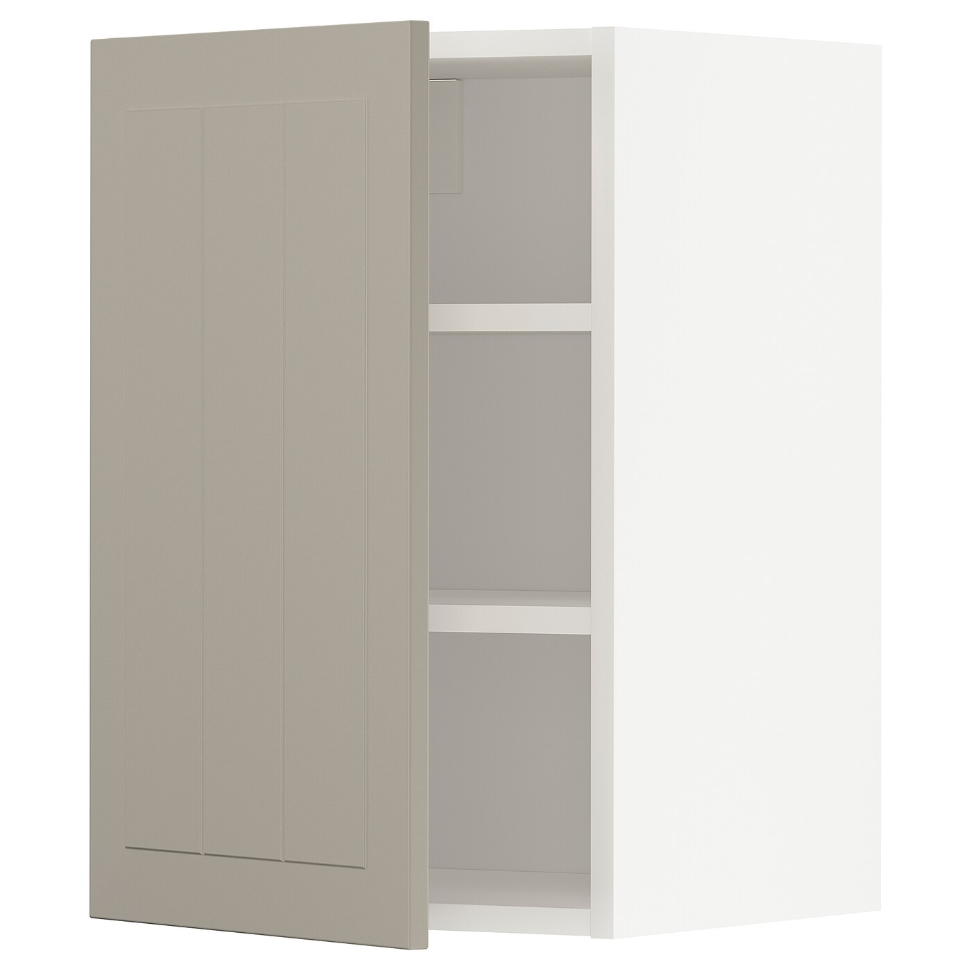 Навесной шкаф с полкой - METOD IKEA/ МЕТОД ИКЕА, 60х40 см, белый/бежевый