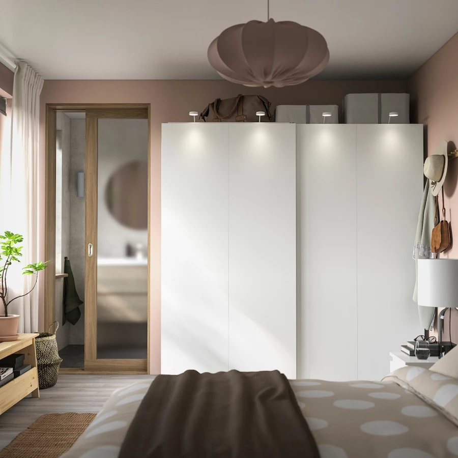 Пара рам раздвижных дверей - HASVIK IKEA/ ХАСВИК ИКЕА, 200х201 см, белый (изображение №2)