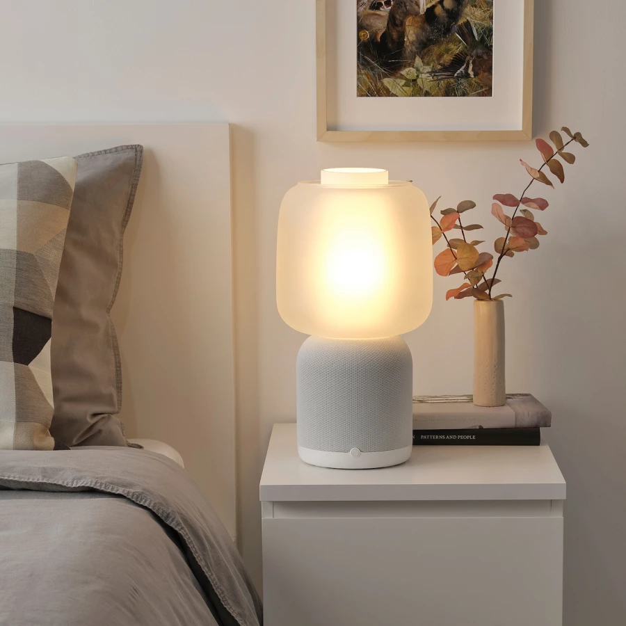 Колонка-лампа Wi-Fi - IKEA SYMFONISK, 16х20 см, белый, СИМФОНИСК ИКЕА (изображение №6)