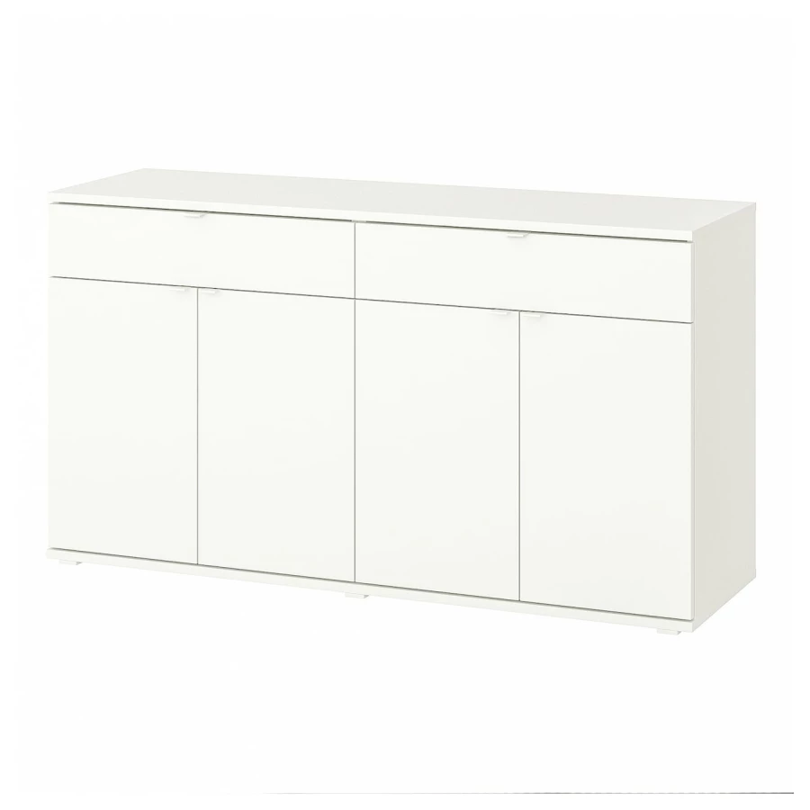 Шкаф - VIHALS  IKEA/ ВИХАЛС ИКЕА, 140x37x75 см, белый (изображение №1)