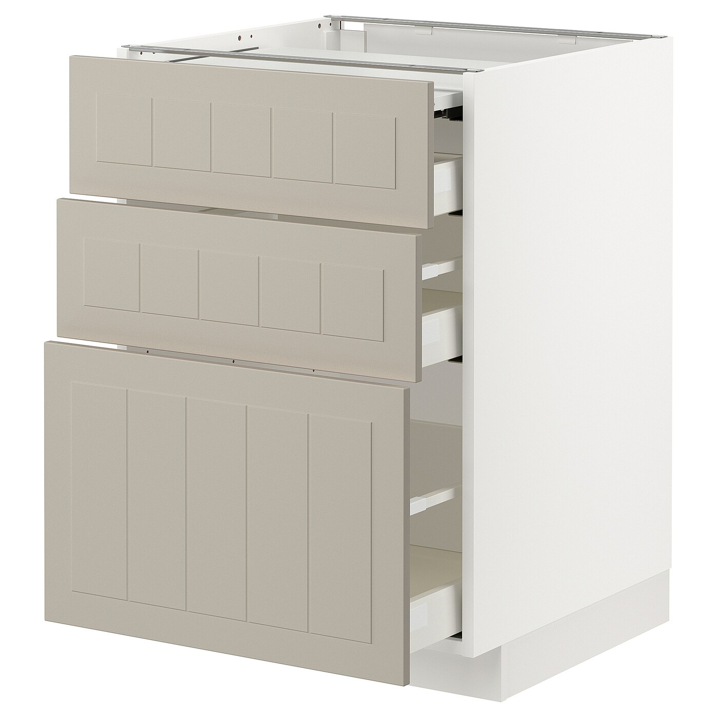 Напольный шкаф - METOD / MAXIMERA IKEA/ МЕТОД/ МАКСИМЕРА ИКЕА,  88х60 см, белый/бежевый