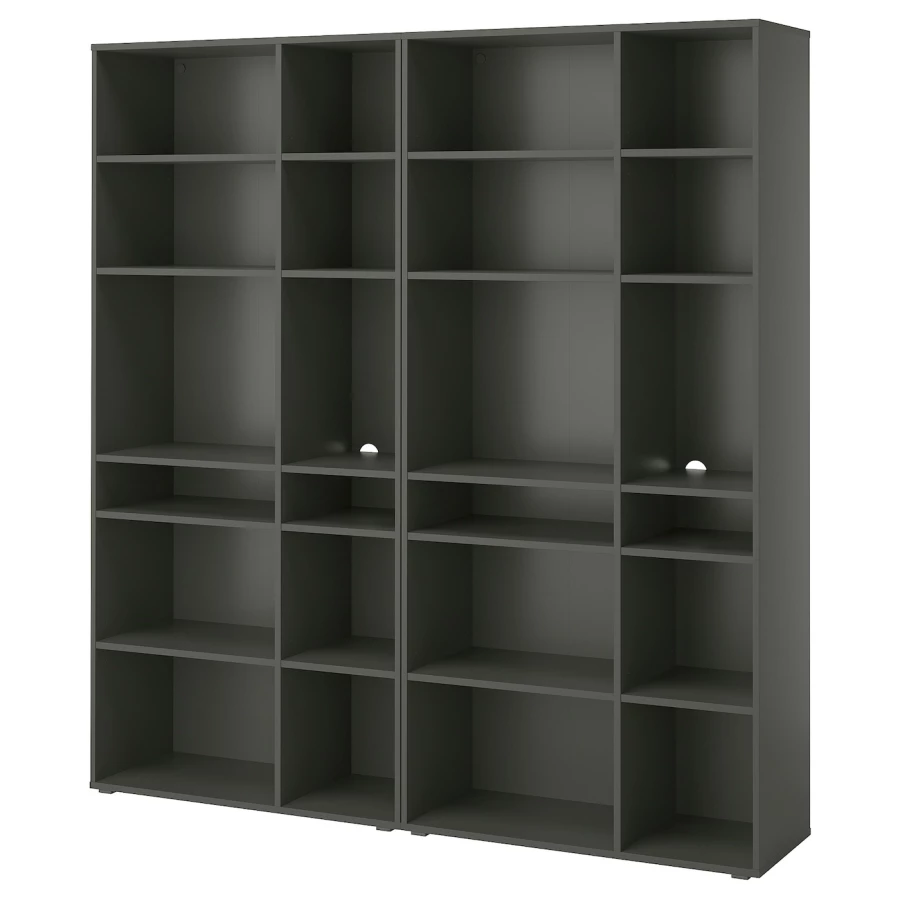 Комбинация для хранения - VIHALS  IKEA/ ВИХАЛС ИКЕА, 190х37х200 см, серый (изображение №1)