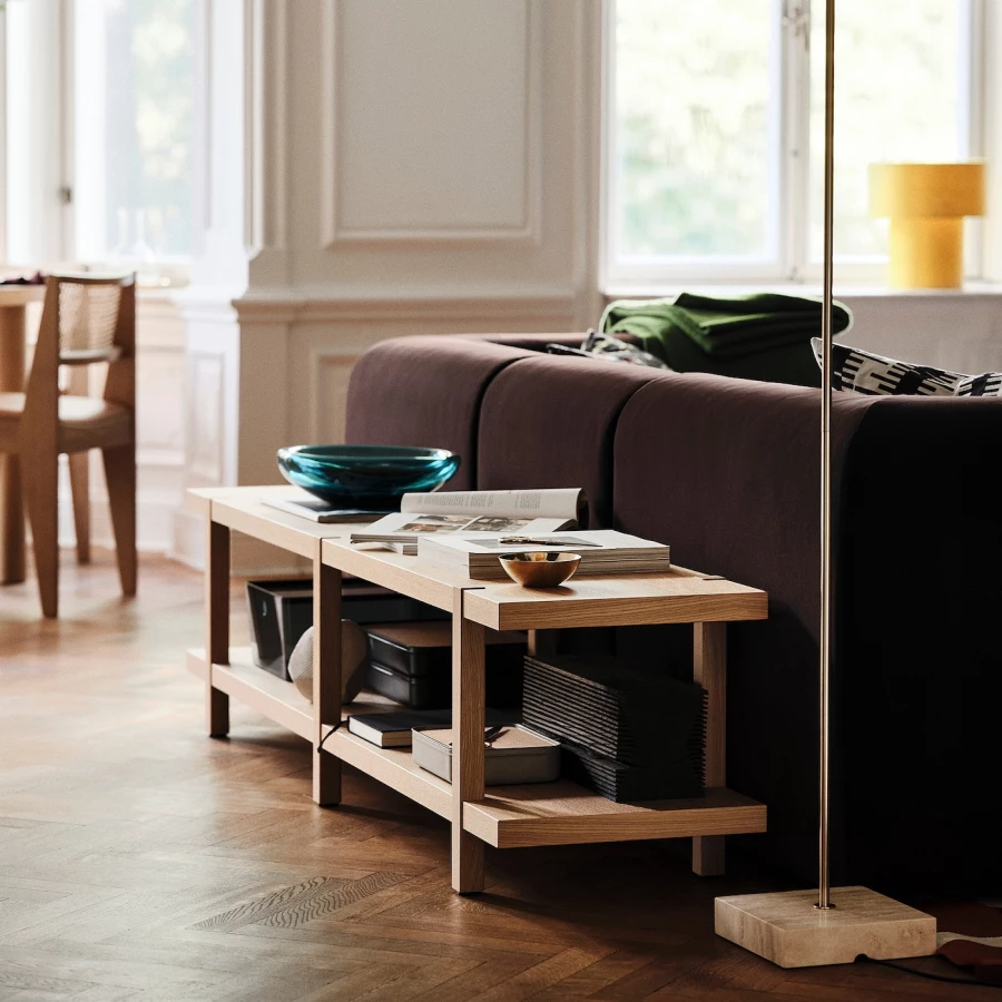 Книжный шкаф/скамья IKEA STOCKHOLM 2025/СТОКГОЛЬМ 2025 ИКЕА,  180x41x44 см, светло-коричневый (изображение №2)