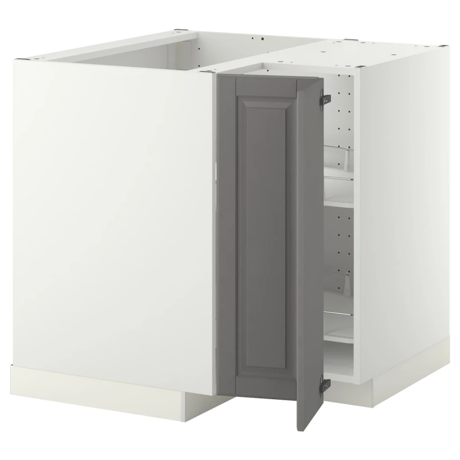 Напольный шкаф - METOD IKEA/ МЕТОД ИКЕА, 87,5х88 см, белый/серый (изображение №1)
