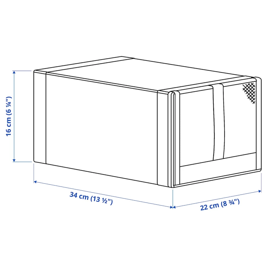 Коробка для обуви - SKUBB IKEA/ СКУББ ИКЕА, 22х34х16 см, серый (изображение №6)