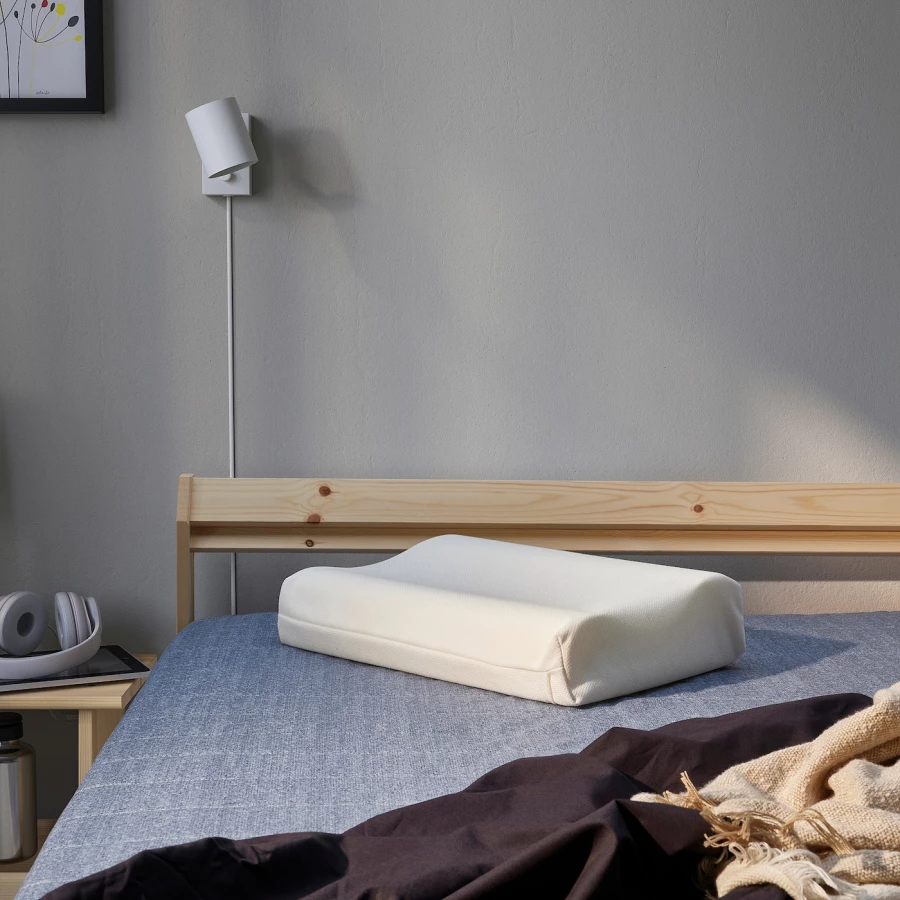 Эргономичная подушка - PAPEGOJBUSKE IKEA/ ПАПЕГОЙБУСКЕ ИКЕА,  45х33х11 см, белый (изображение №2)