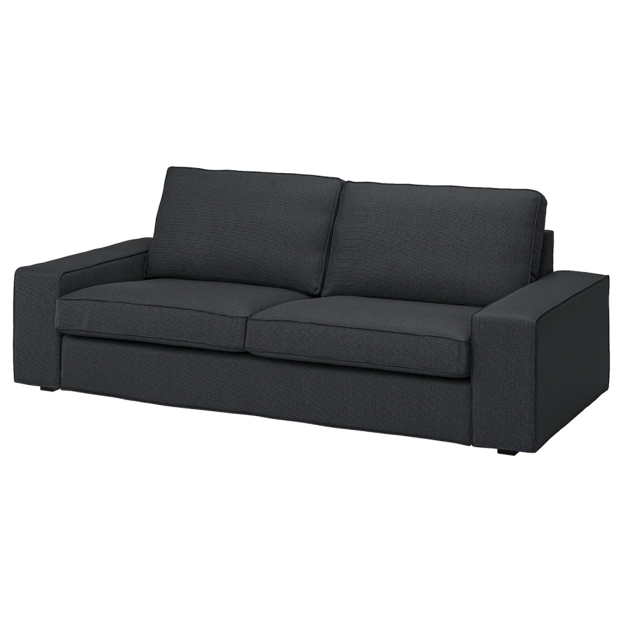 3-местный диван - IKEA KIVIK, 83x95x228см, черный, КИВИК ИКЕА (изображение №1)
