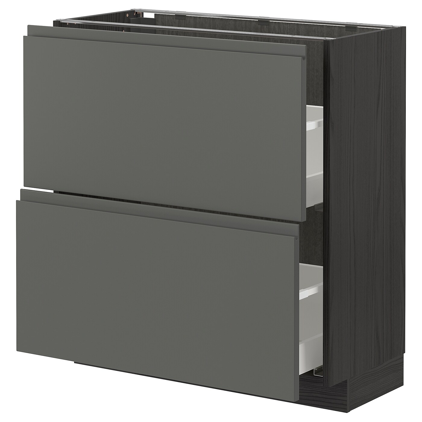 Напольный кухонный шкаф  - IKEA METOD, 88x39x80см, темно-серый/серый, МЕТОД ИКЕА