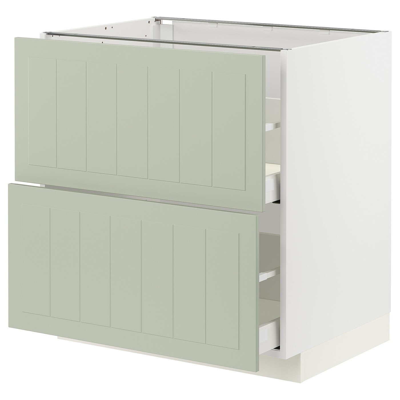 Напольный кухонный шкаф  - IKEA METOD MAXIMERA, 80x61,9x80см, белый/светло-зеленый, МЕТОД МАКСИМЕРА ИКЕА