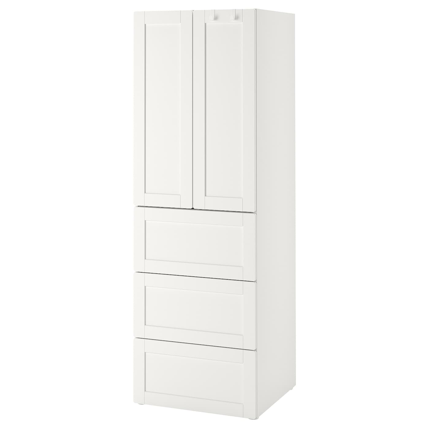 Шкаф детский - IKEA SMÅSTAD/SMASTAD, 60x42x181 см, белый, СМОСТАД ИКЕА