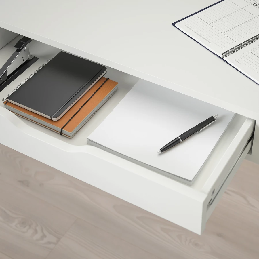 Консольный стол IKEA EKBY ALEX/RAMSHULT/ЭКБИ АЛЕКС/РАМСХУЛТ ИКЕА, 29х20х119 см, белый (изображение №4)