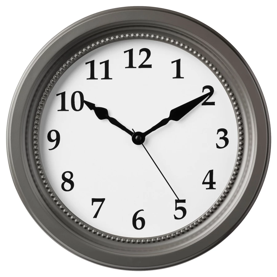 Настенные часы - IKEA SÖNDRUM/SONDRUM/СЁНДРУМ ИКЕА, 35 см, белый/серый (изображение №1)