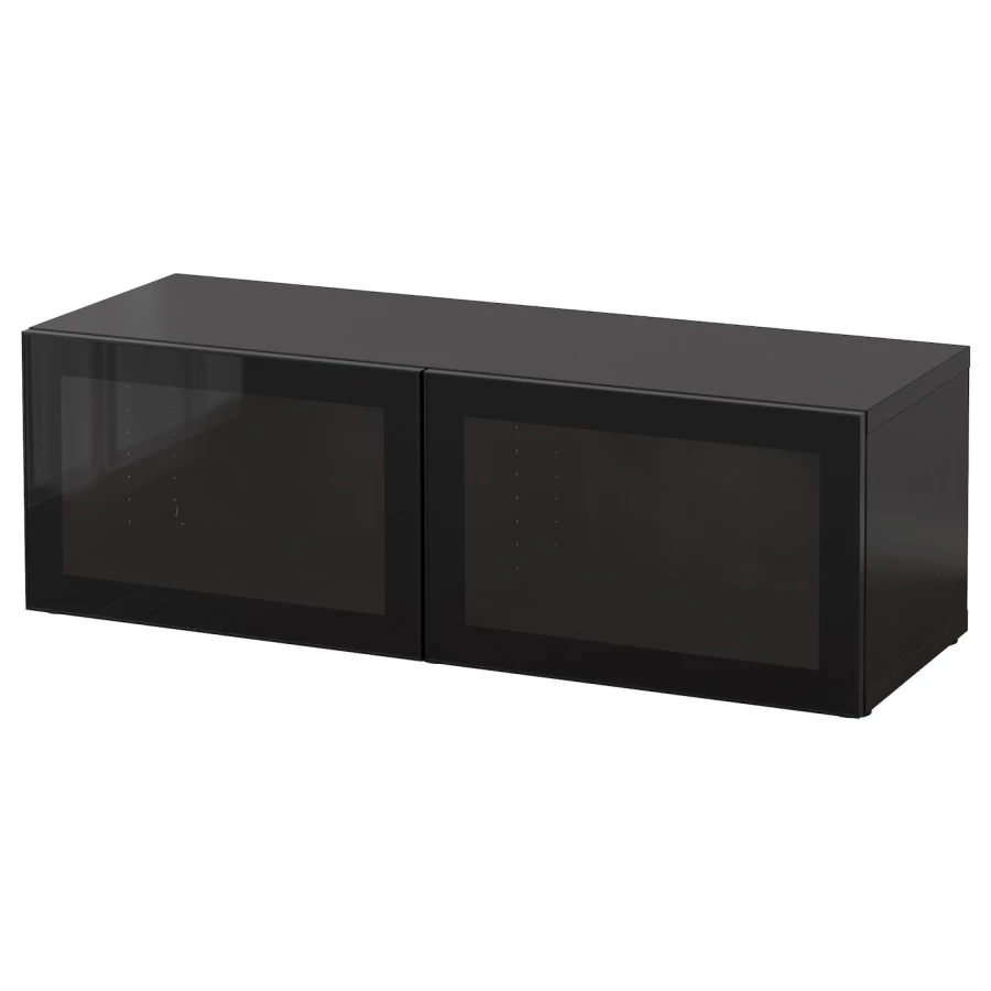 Шкаф - IKEA BESTÅ/BESTA/БЕСТО ИКЕА, 120x42x38 см, черный (изображение №1)