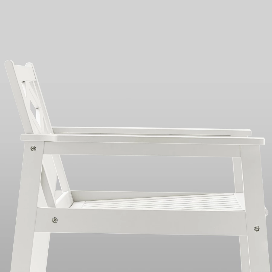 Садовое кресло - BONDHOLMEN IKEA/  БОНДХОЛЬМЕН ИКЕА,  73х77 см, белый (изображение №2)