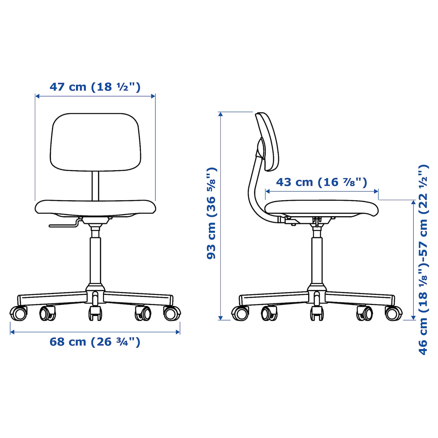 Ikea bleckberget swivel chair sale