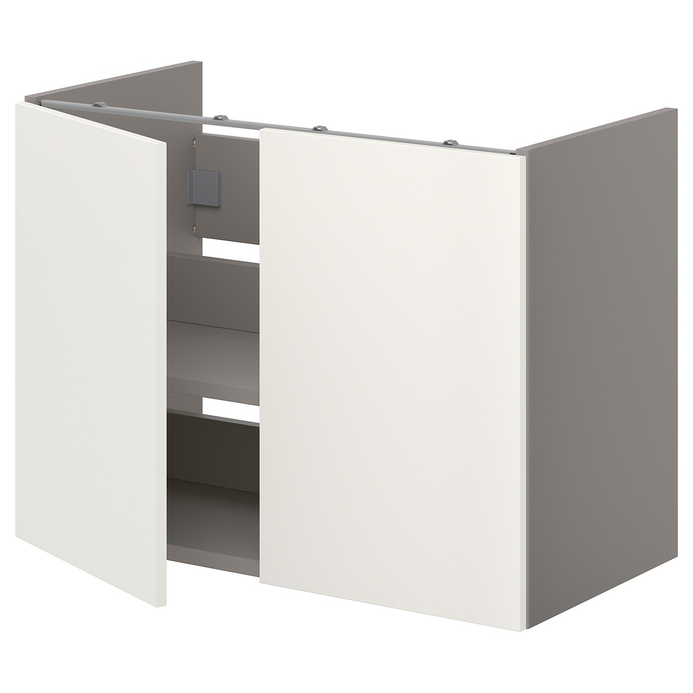 Тумба под умывальник - ENHET  IKEA/ ЭНХЕТ ИКЕА, 80x42x60 см, серый/белый