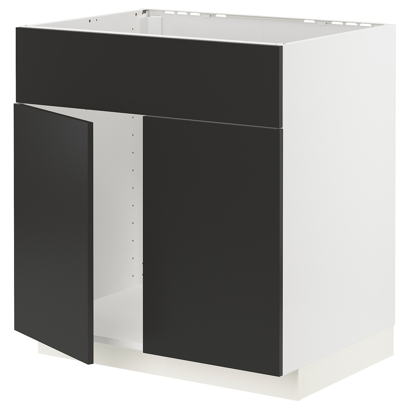 Напольный шкаф - METOD IKEA/ МЕТОД ИКЕА,  88х80 см, белый/черный