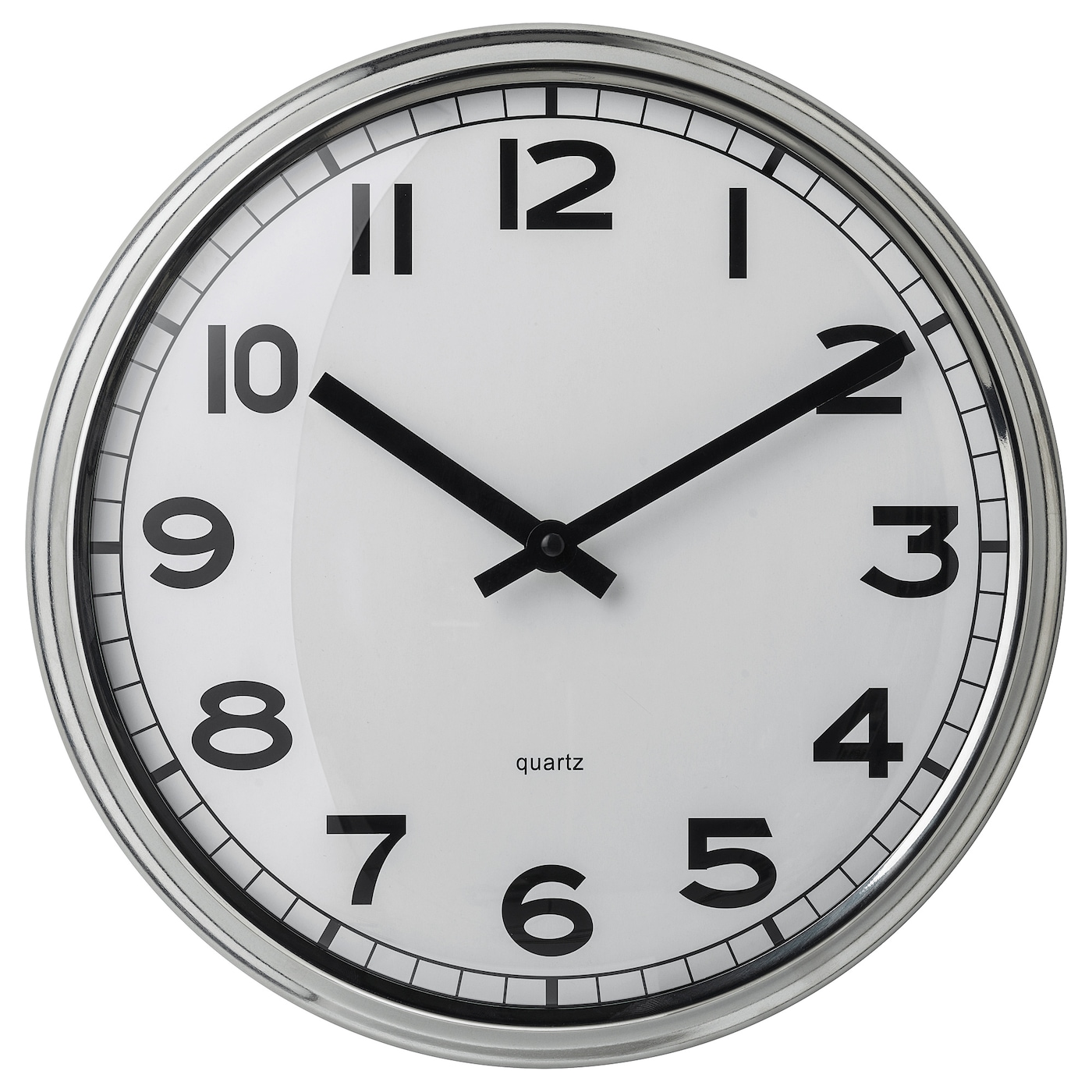Настенные часы - IKEA PUGG/ПУГГ ИКЕА, 32 см, белый/черный