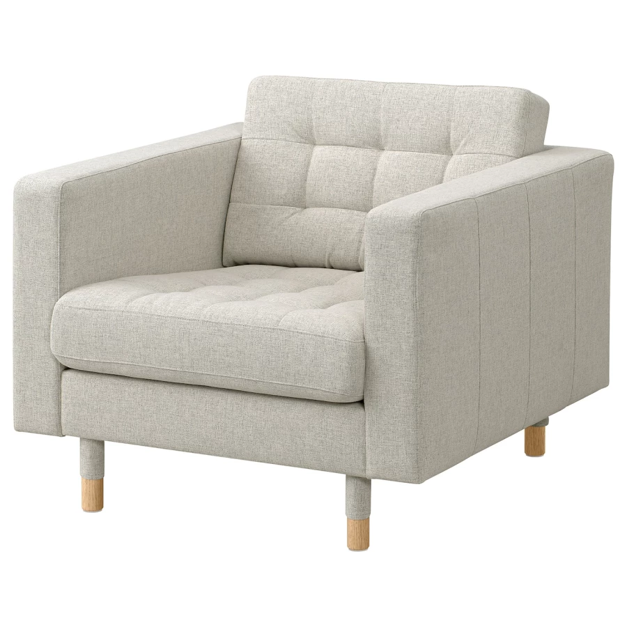 Кресло - IKEA LANDSKRONA, 89х89х78 см, светло-серый, ЛАНДСКРУНА ИКЕА (изображение №1)