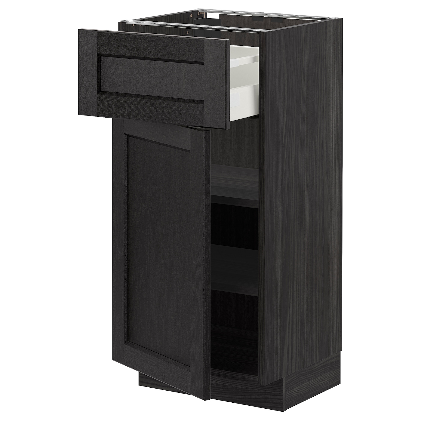 Напольный шкаф - IKEA METOD MAXIMERA, 88x39,5x40см, черный, МЕТОД МАКСИМЕРА ИКЕА