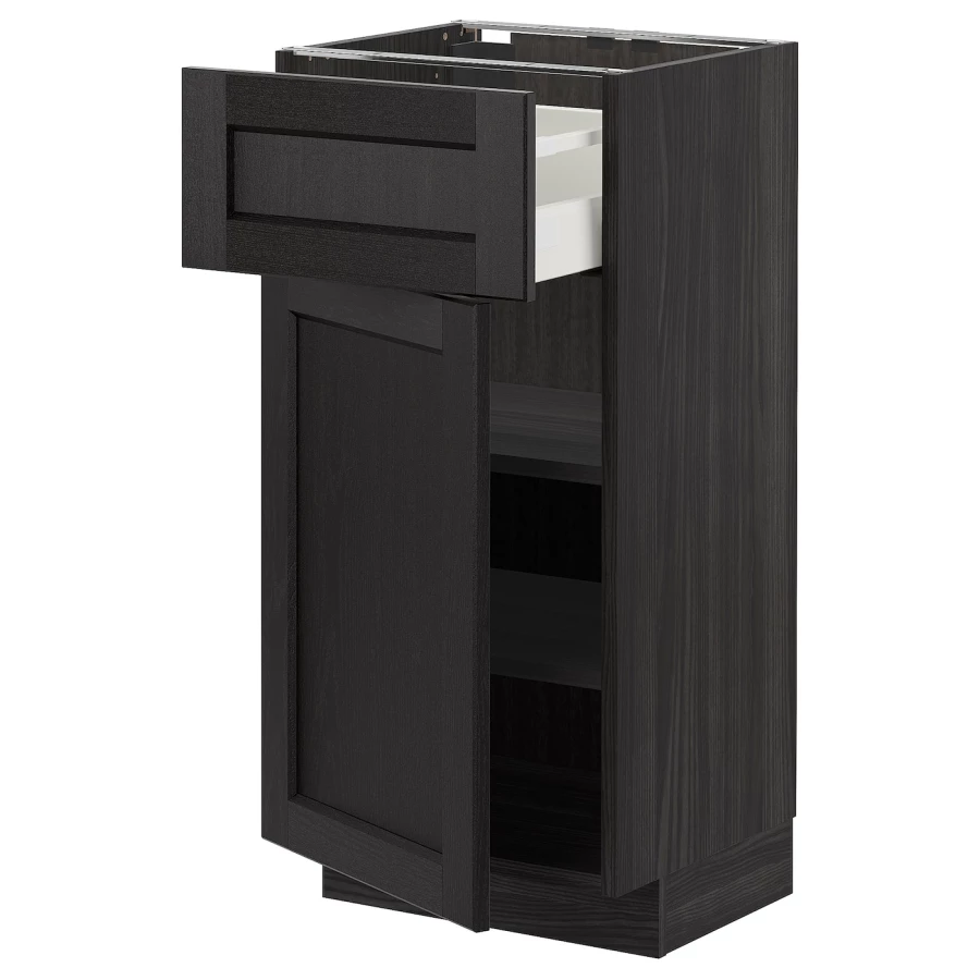 Напольный шкаф - IKEA METOD MAXIMERA, 88x39,5x40см, черный, МЕТОД МАКСИМЕРА ИКЕА (изображение №1)