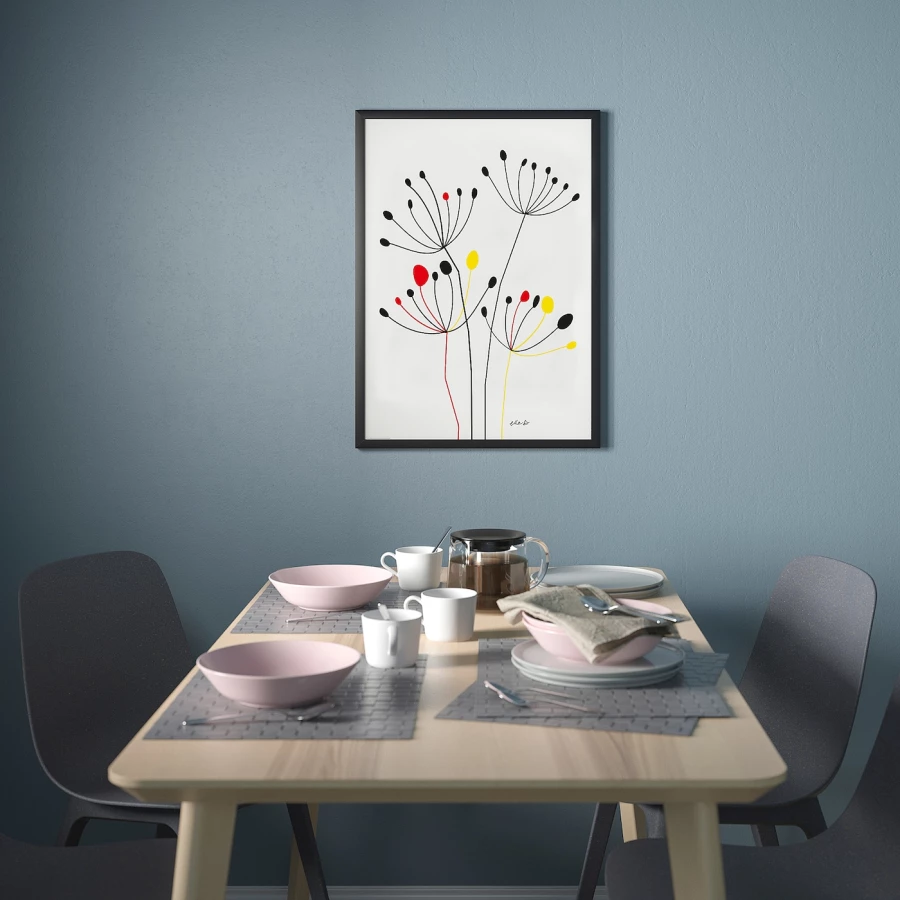 Постер - IKEA BILD, 50х70 см, «Танцующие головки чеснока», БИЛЬД ИКЕА (изображение №3)