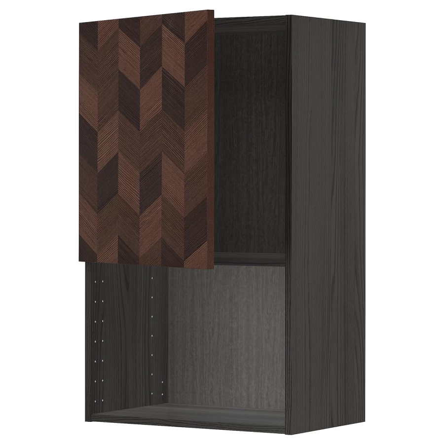 METOD Навесной шкаф - METOD IKEA/ МЕТОД ИКЕА, 100х60 см, черный/коричневый (изображение №1)