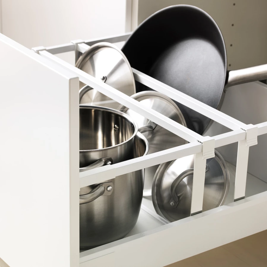 Напольный шкаф - METOD / MAXIMERA IKEA/ МЕТОД/ МАКСИМЕРА ИКЕА,  60х88 см, белый/светло-бежевый (изображение №3)