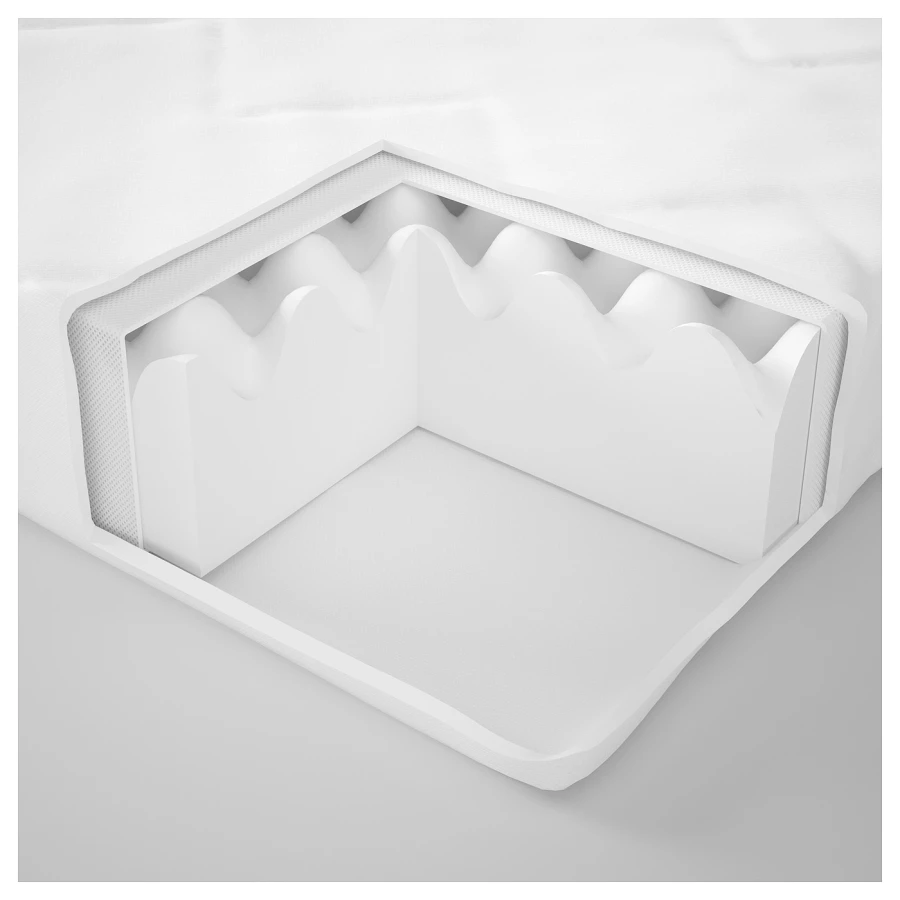 Матрас для детской кроватки - UNDERLIG IKEA/ УНДЕРЛИГ ИКЕА, 70х160 см, белый (изображение №5)